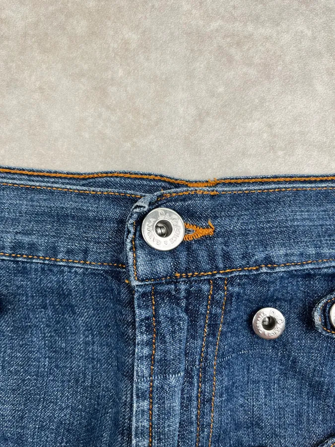 SS2004 Dolce & Gabbana Utility Blue Denim Skirt IETCfoO 8