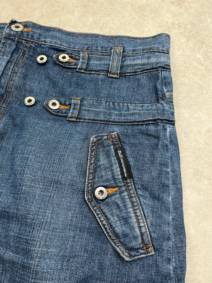SS2004 Dolce & Gabbana Utility Blue Denim Skirt IETCfoO 7
