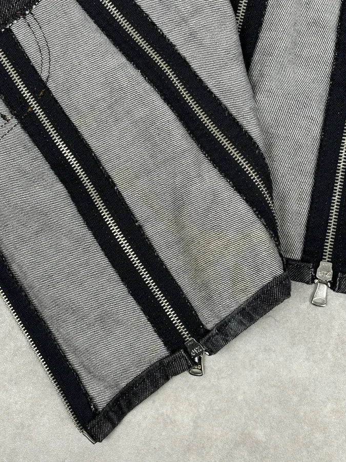 SS2003 Dolce & Gabbana Navy Denim Multi-Zip Skirt DVGRUDg 12