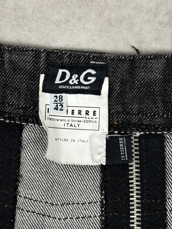 SS2003 Dolce & Gabbana Navy Denim Multi-Zip Skirt DVGRUDg 13