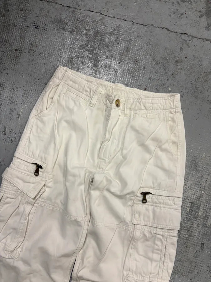 2000s Dolce & Gabbana White Cotton Cargo Pants Ffkqjzv 4