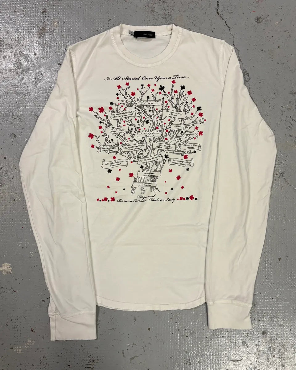 AW2006 Dsquared2 White Fairytale Tree Longsleeves vZAuRNx 0