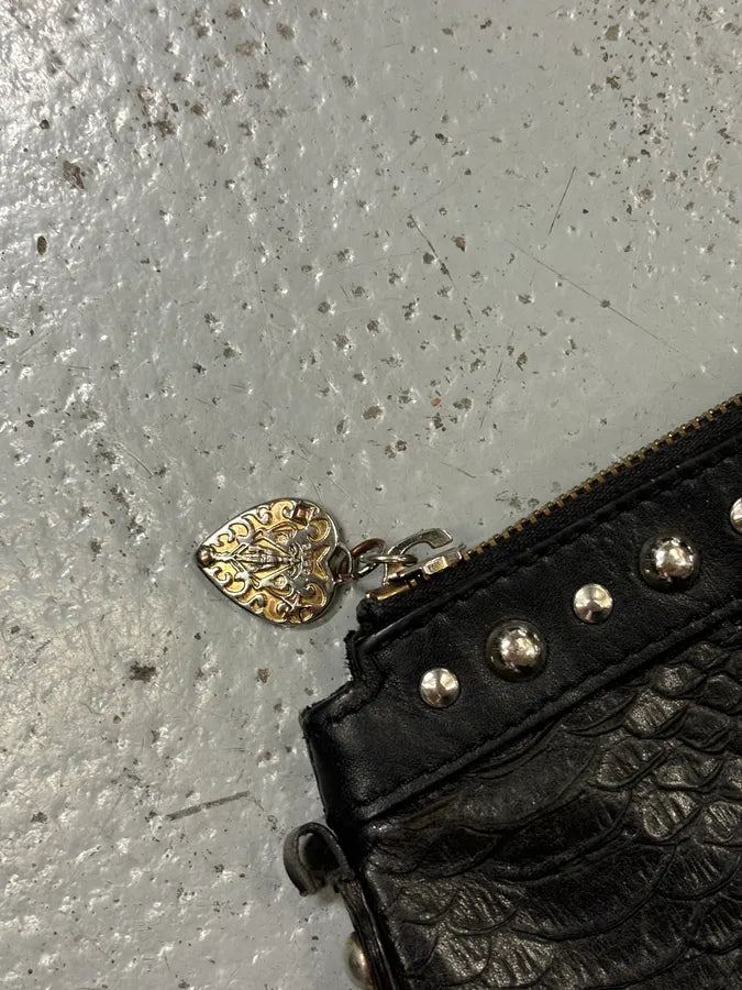 AW2007 Gucci Black Python Leather Studded Heart Bag by Frida Giannini gSIJPWq 6