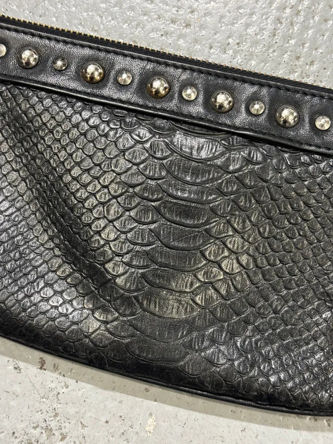 AW2007 Gucci Black Python Leather Studded Heart Bag by Frida Giannini gSIJPWq 8