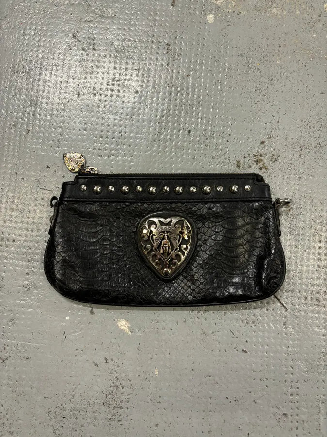 AW2007 Gucci Black Python Leather Studded Heart Bag by Frida Giannini gSIJPWq 2