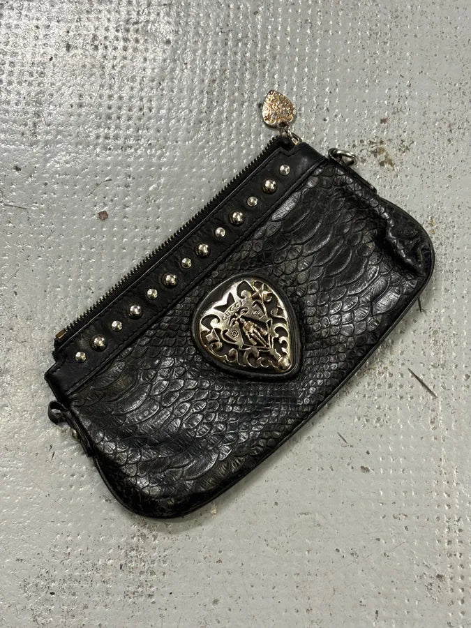 AW2007 Gucci Black Python Leather Studded Heart Bag by Frida Giannini gSIJPWq 3