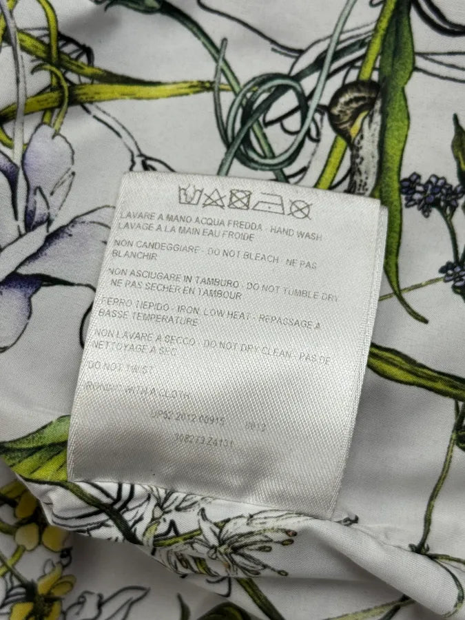 SS2012 Gucci Black Nylon Floral Lined Bomber Jacket By Frida Giannini tRoVuMS 12