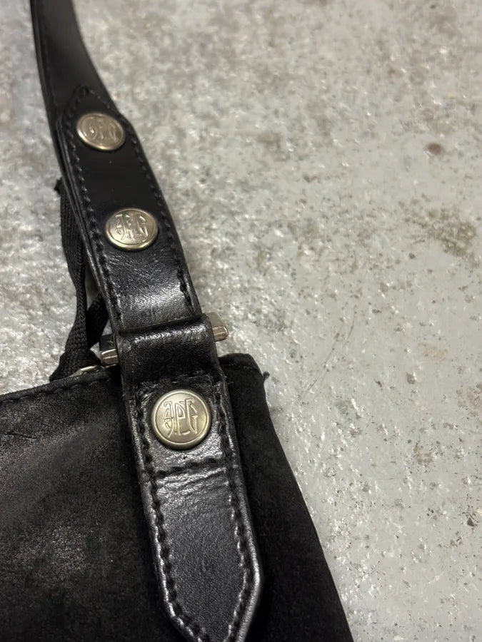 2000s Jean Paul Gaultier Black Suede Shoulder Bag  ywfKDfn 5