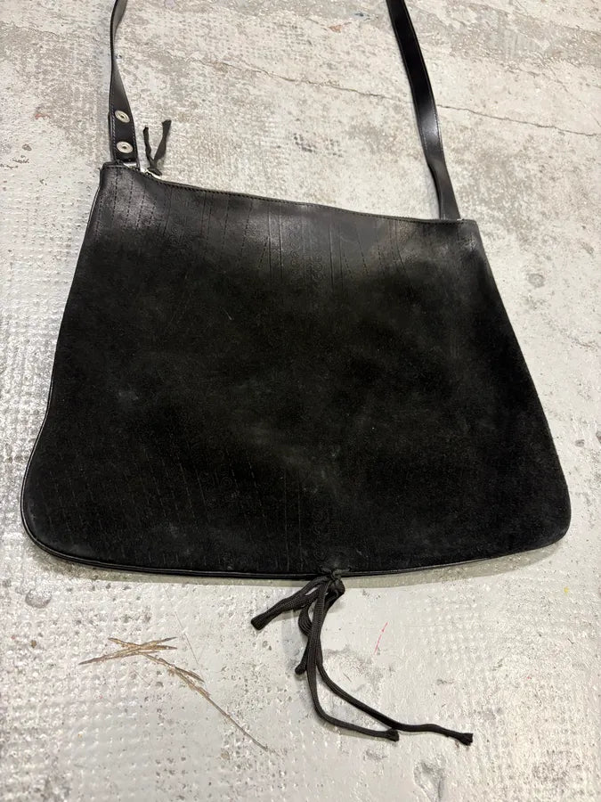 2000s Jean Paul Gaultier Black Suede Shoulder Bag  ywfKDfn 3