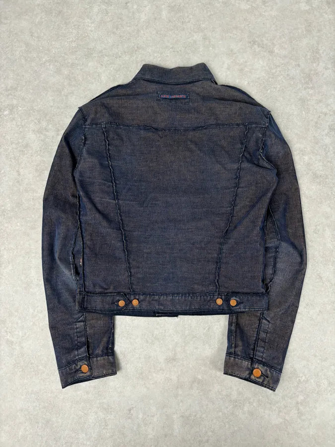 2000s Jean Paul Gaultier Navy Relief Denim Multi-Pocket Denim Jacket jdivVjL 4