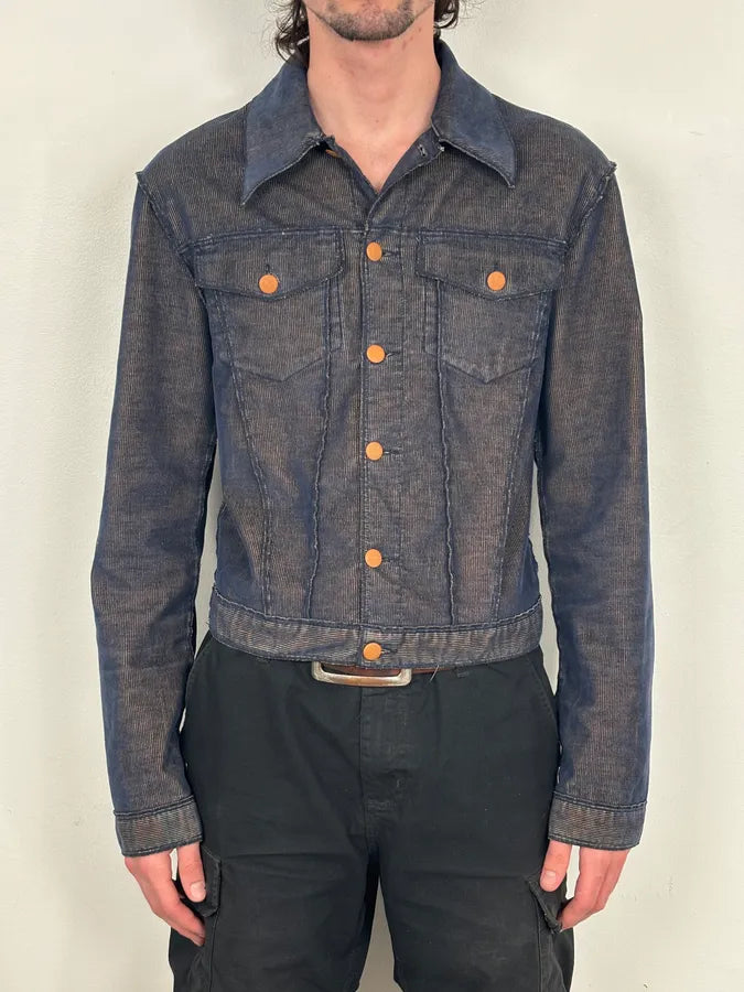 2000s Jean Paul Gaultier Navy Relief Denim Multi-Pocket Denim Jacket jdivVjL 1