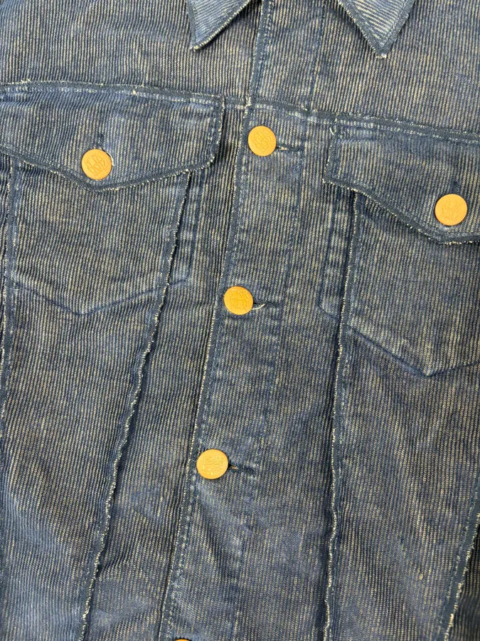 2000s Jean Paul Gaultier Navy Relief Denim Multi-Pocket Denim Jacket jdivVjL 8