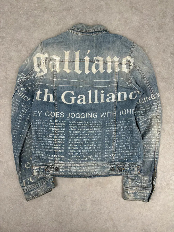 AW2011 John Galliano Light Blue Denim Gazette Magazine Denim Jacket CudPuve 4