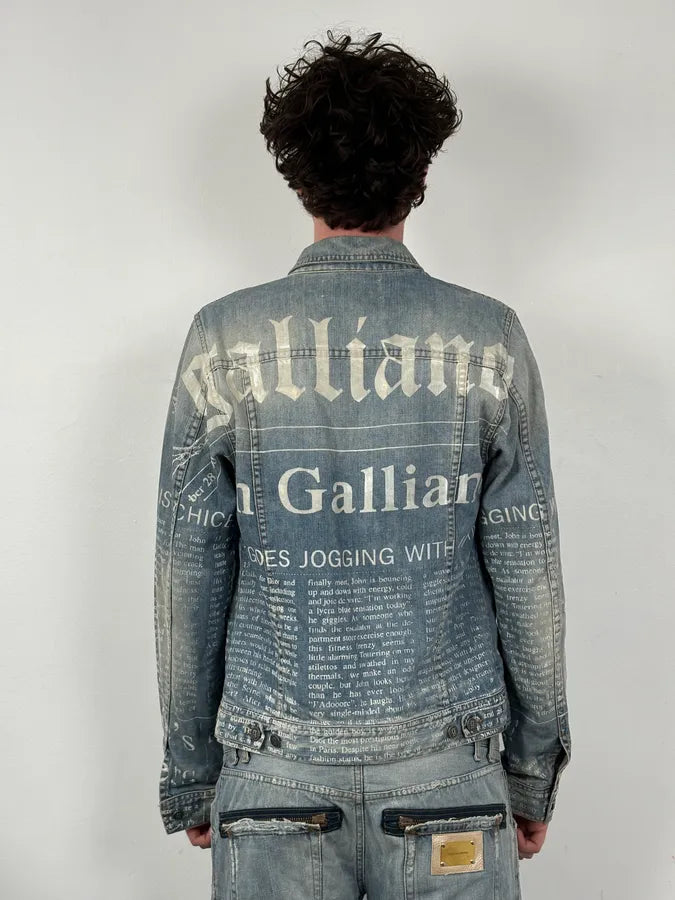 AW2011 John Galliano Light Blue Denim Gazette Magazine Denim Jacket CudPuve 2