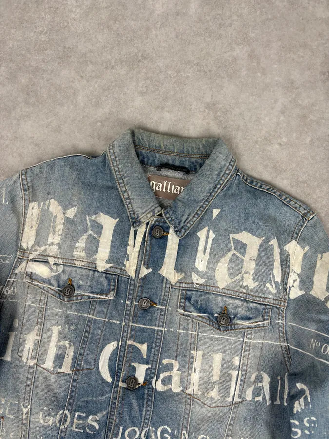 AW2011 John Galliano Light Blue Denim Gazette Magazine Denim Jacket CudPuve 3