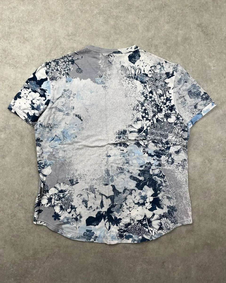 SS2004 Cavalli White Impressive Floral T-Shirt AlLfvSC 3