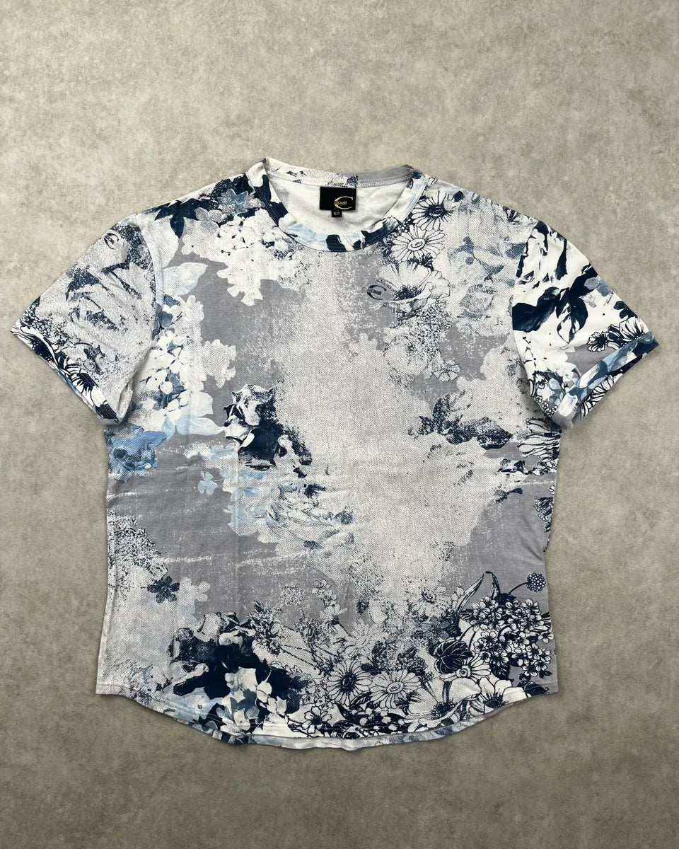 SS2004 Cavalli White Impressive Floral T-Shirt AlLfvSC 0