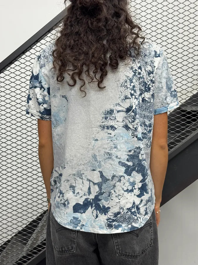 SS2004 Cavalli White Impressive Floral T-Shirt AlLfvSC 2