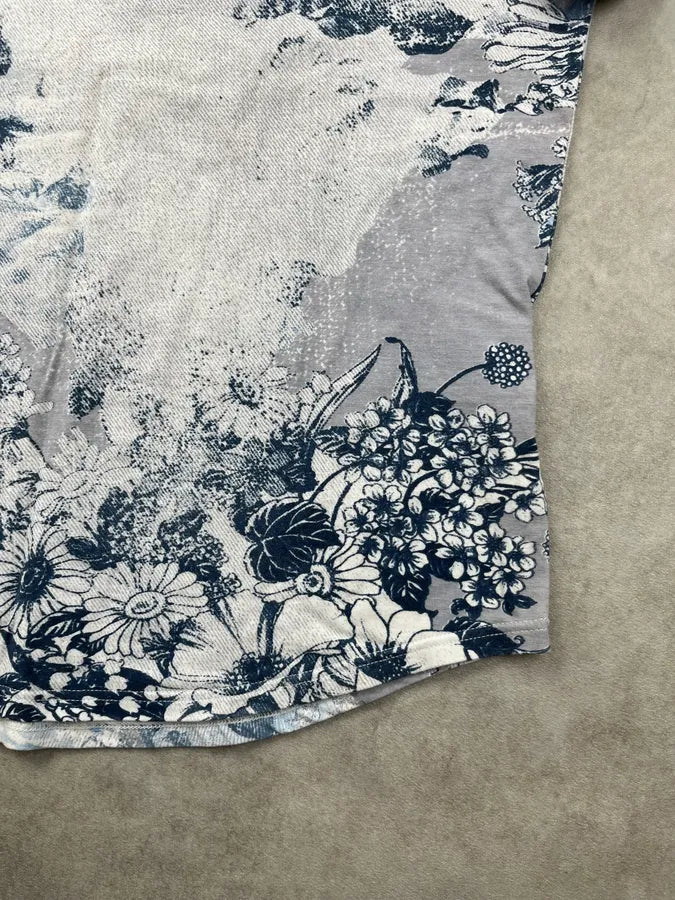 SS2004 Cavalli White Impressive Floral T-Shirt AlLfvSC 7
