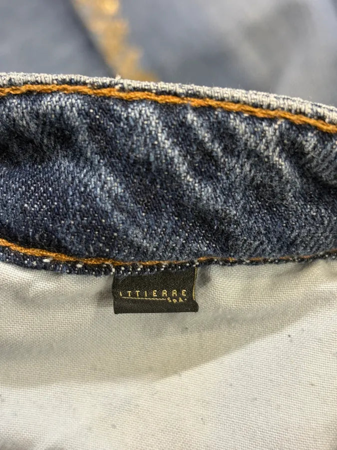 SS2005 Cavalli Blue Embroidered Distressed Denim Jeans AQGobZF 12