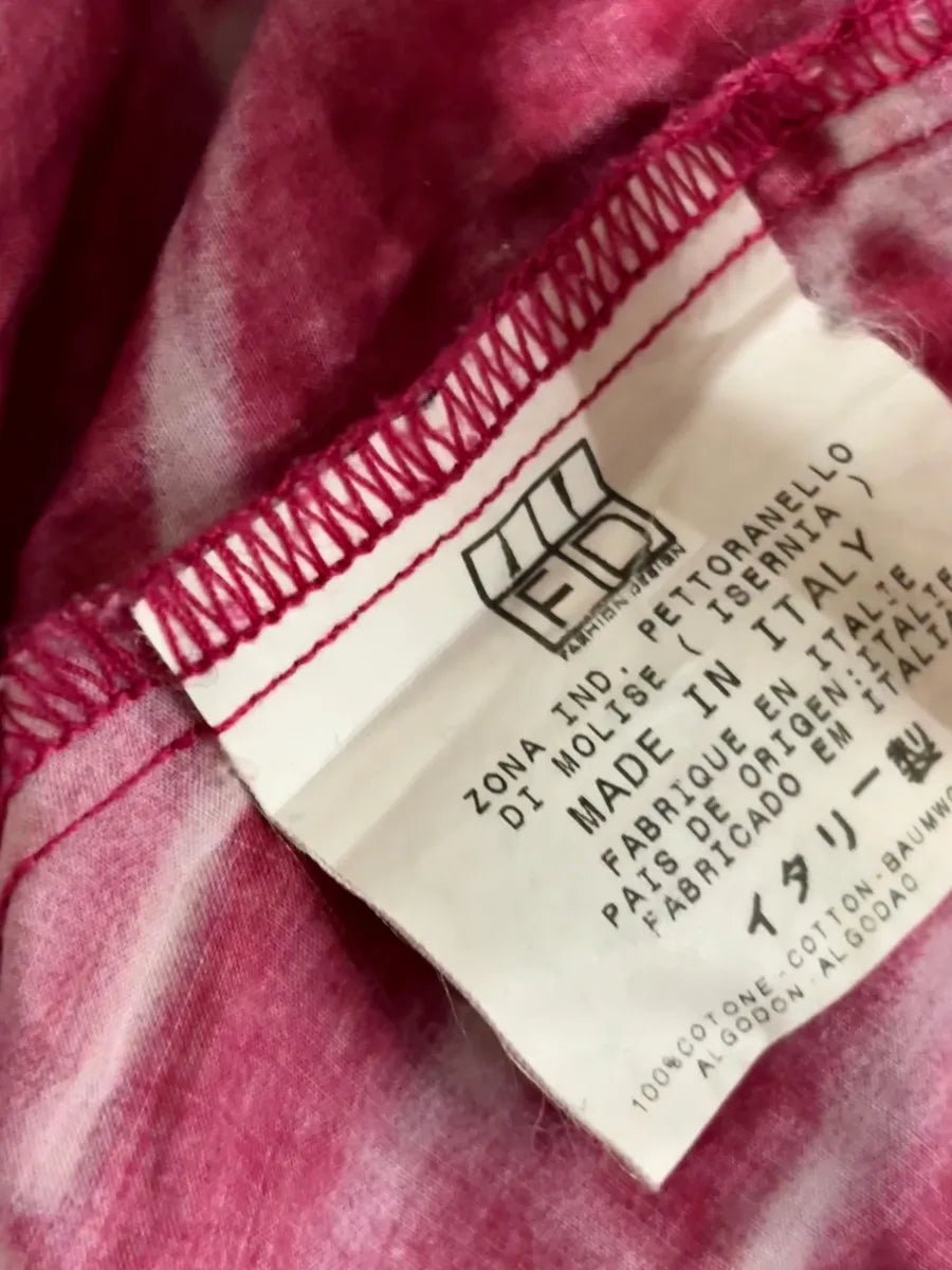 2000s Cavalli Fuchsia Pink Wave Abstract Tie-Dye Shirt kYJPXQB 10