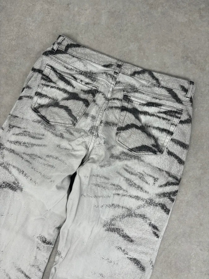 SS2002 Cavalli Black & White Zebra Safari Pants BbXEWEs 6