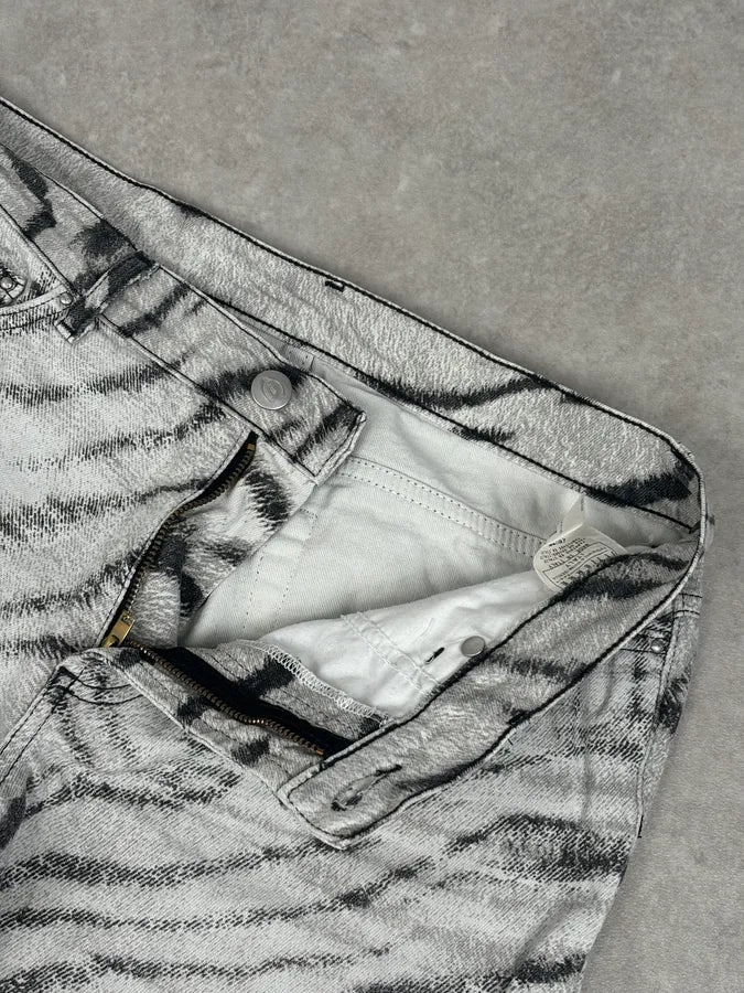 SS2002 Cavalli Black & White Zebra Safari Pants BbXEWEs 8