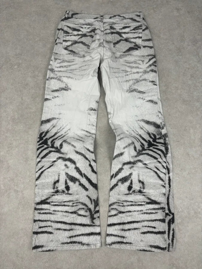 SS2002 Cavalli Black & White Zebra Safari Pants BbXEWEs 5