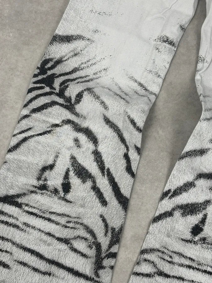 SS2002 Cavalli Black & White Zebra Safari Pants BbXEWEs 10
