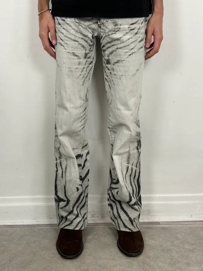 SS2002 Cavalli Black & White Zebra Safari Pants BbXEWEs 1