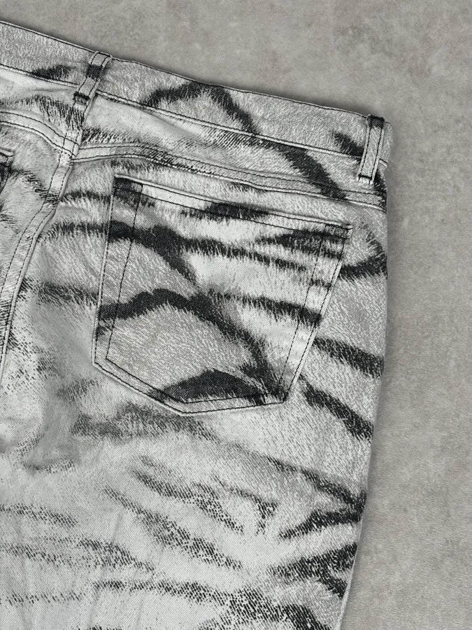 SS2002 Cavalli Black & White Zebra Safari Pants BbXEWEs 7