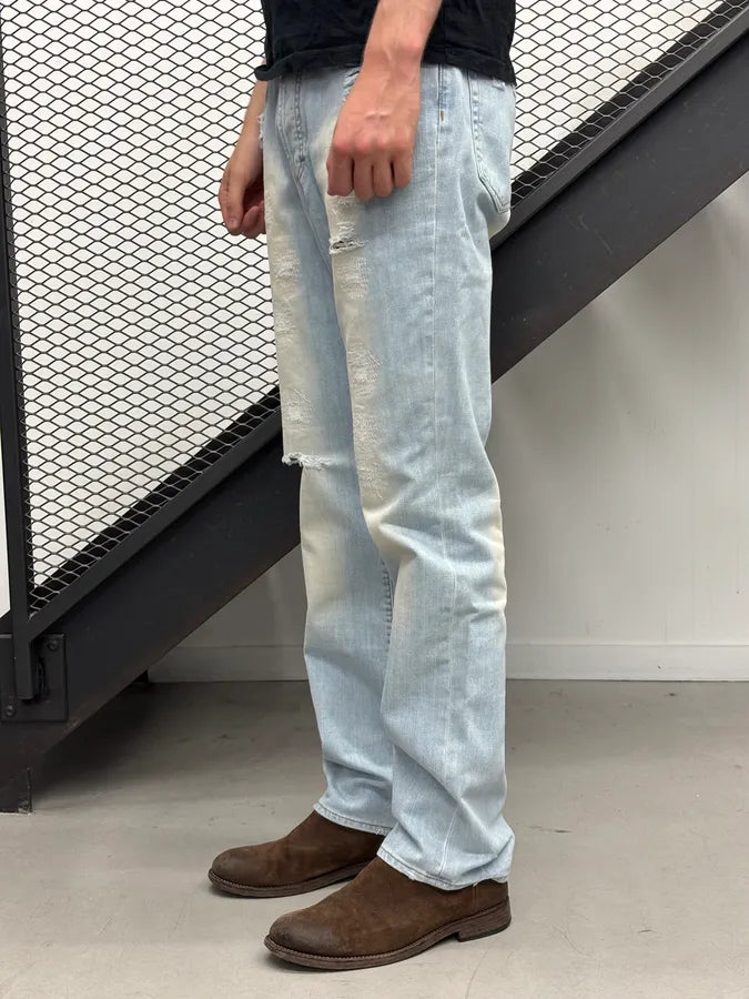 SS2005 Cavalli Light Blue Denim Washed Jeans iewBacM 1