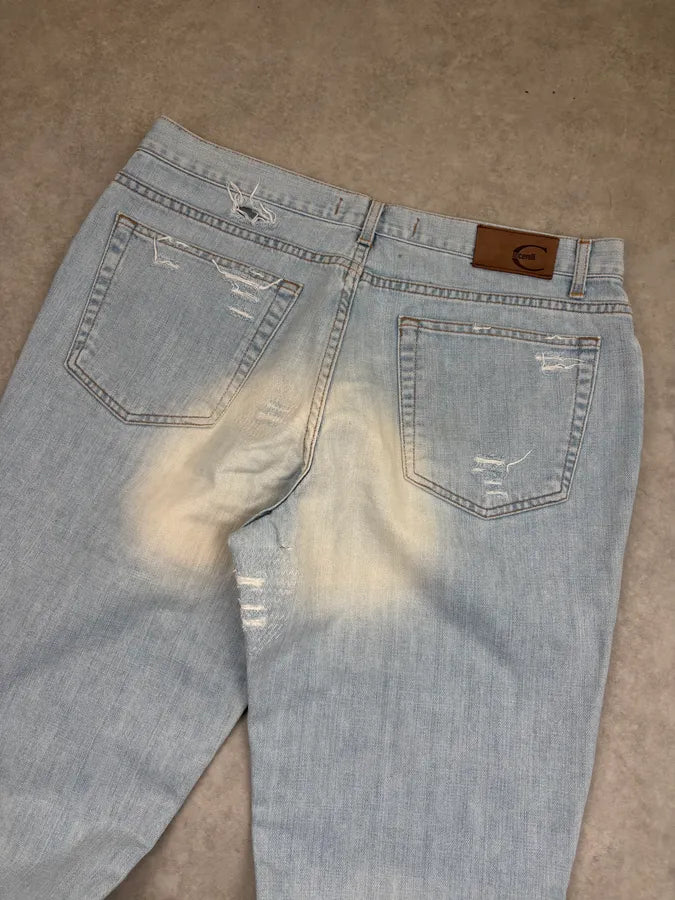 SS2005 Cavalli Light Blue Denim Washed Jeans iewBacM 6