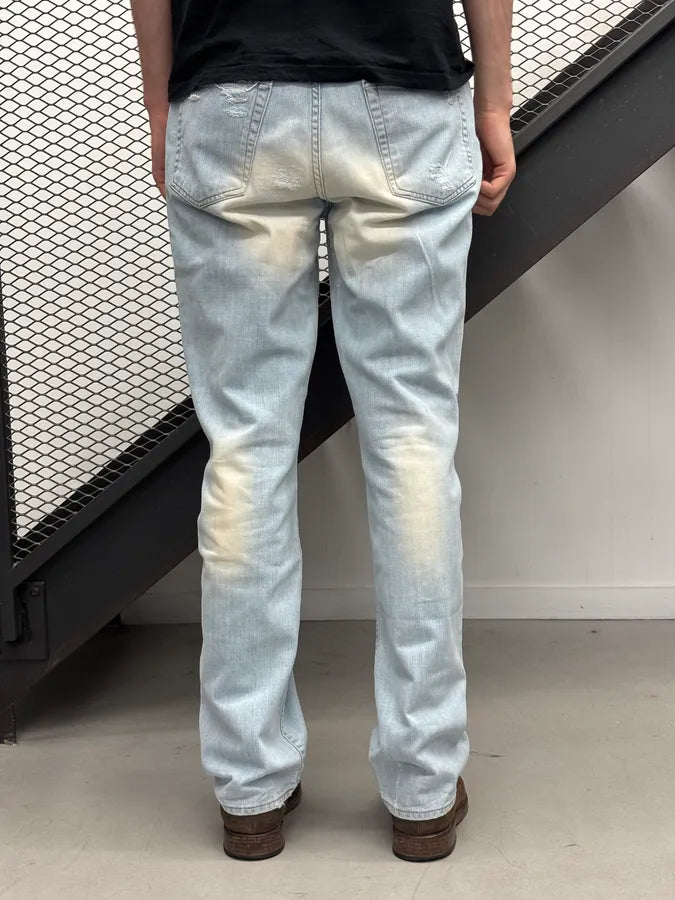 SS2005 Cavalli Light Blue Denim Washed Jeans iewBacM 2