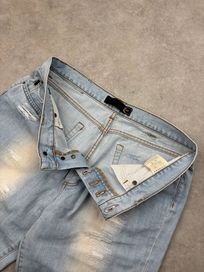 SS2005 Cavalli Light Blue Denim Washed Jeans iewBacM 8