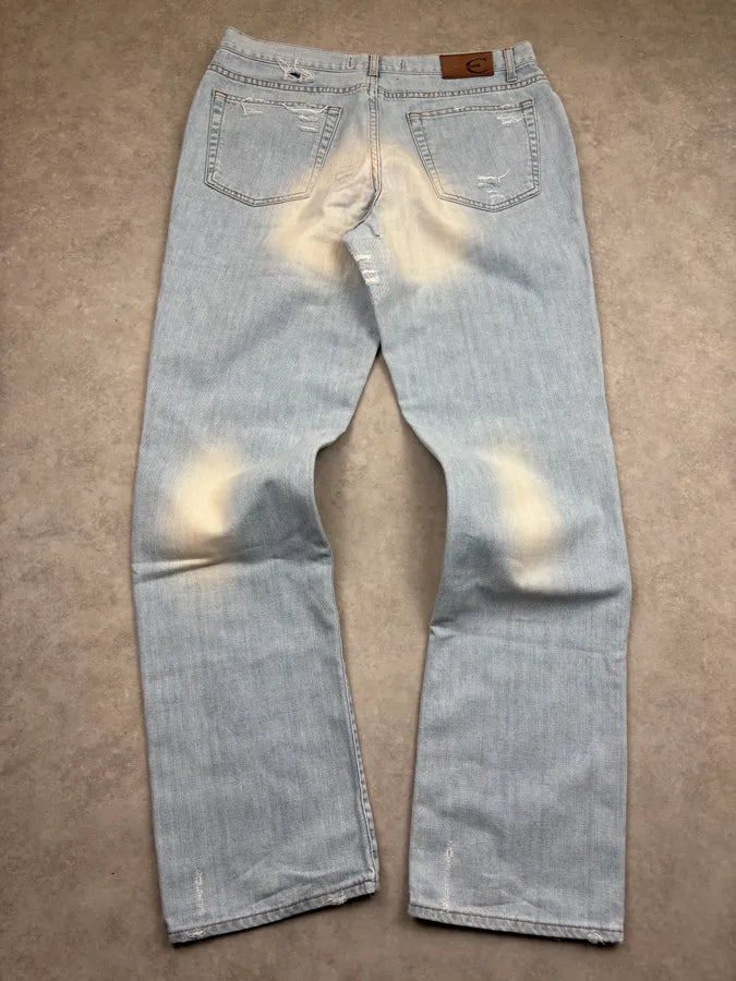 SS2005 Cavalli Light Blue Denim Washed Jeans iewBacM 5