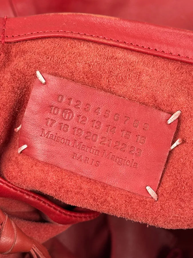 2010s Maison Margiela Red Leather Contemporary Handle Bag qQhxlYA 8