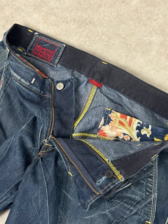 2000s Marithé + François Girbaud Blue Denim Cargo Jeans lOzZcvX 10