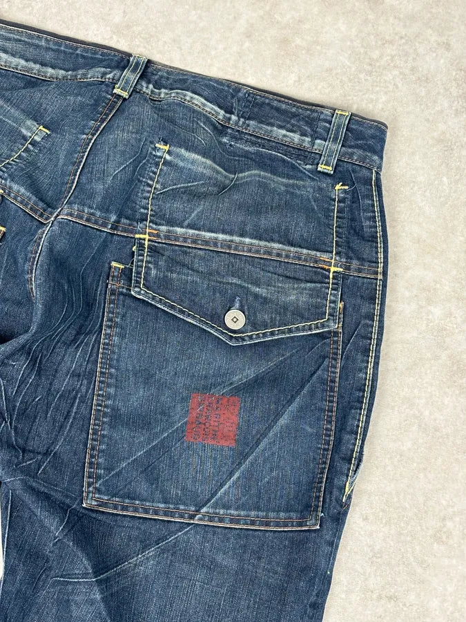 2000s Marithé + François Girbaud Blue Denim Cargo Jeans lOzZcvX 7