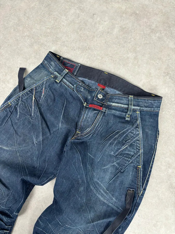 2000s Marithé + François Girbaud Blue Denim Cargo Jeans lOzZcvX 5