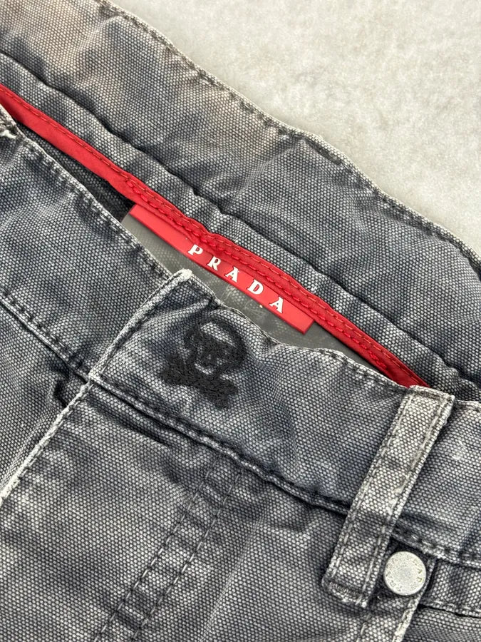 SS2007 Prada Grey Faded Chinos Pants YYnfIDn 8