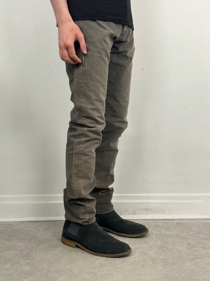 SS2007 Prada Grey Faded Chinos Pants YYnfIDn 2