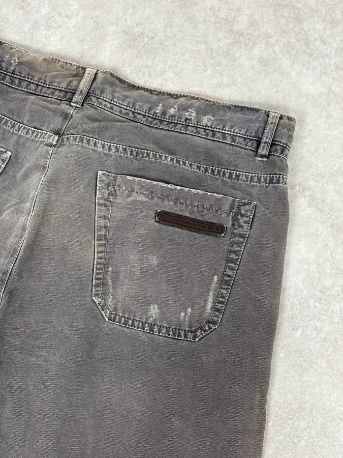SS2007 Prada Grey Faded Chinos Pants YYnfIDn 9