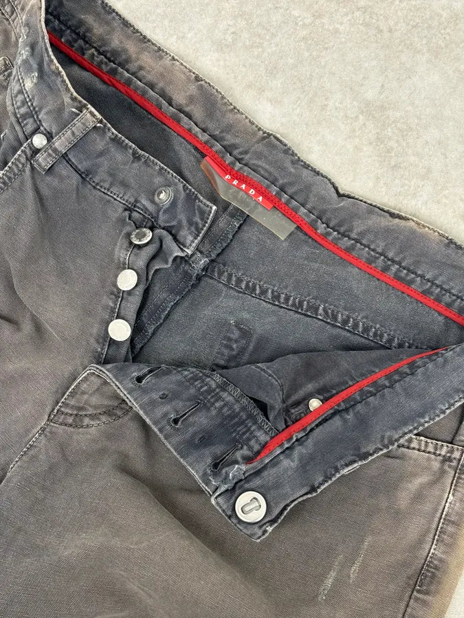 SS2007 Prada Grey Faded Chinos Pants YYnfIDn 7