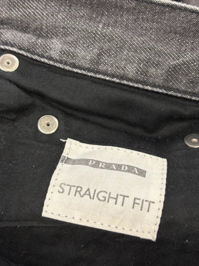 AW2008 Prada Grey Cotton Slim Button-Fly Denim Jeans VHWEjCV 9