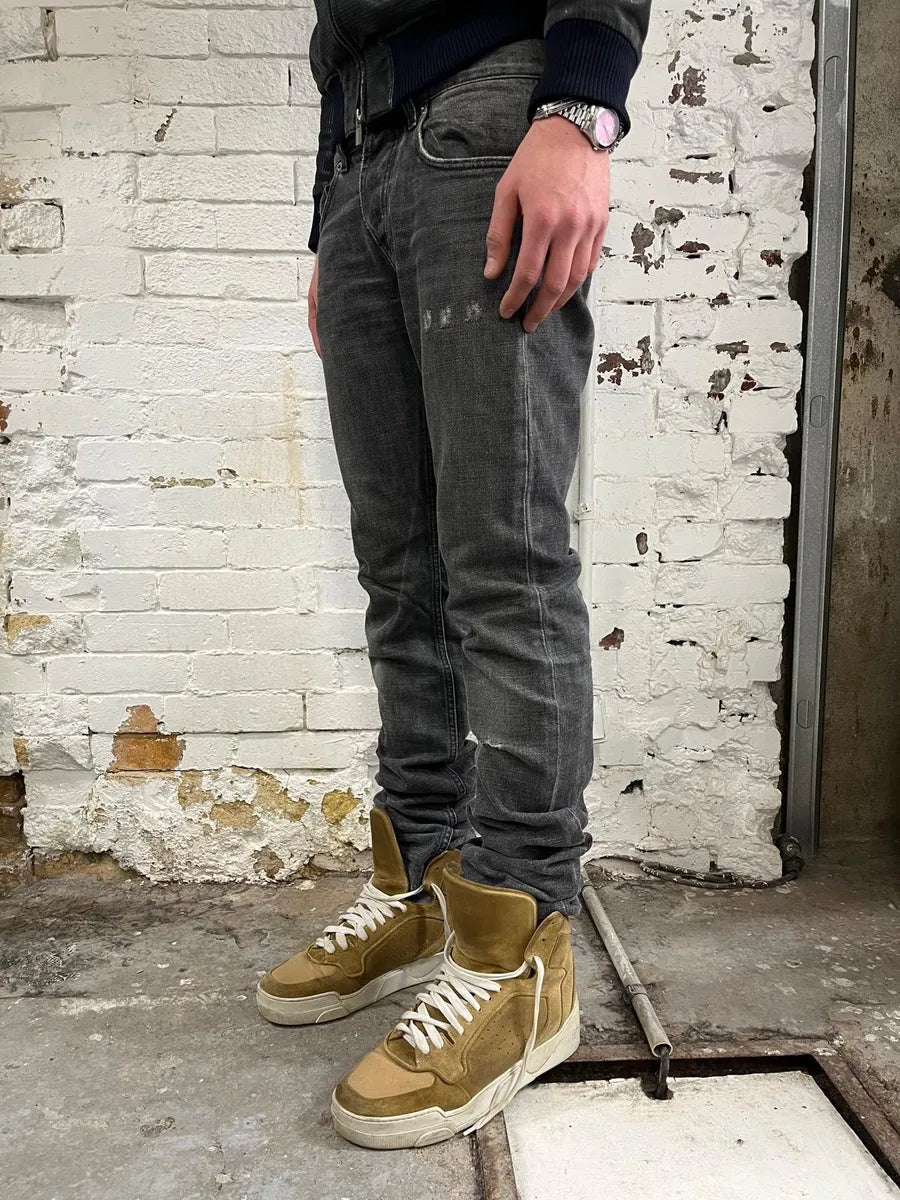 AW2008 Prada Grey Cotton Slim Button-Fly Denim Jeans VHWEjCV 2