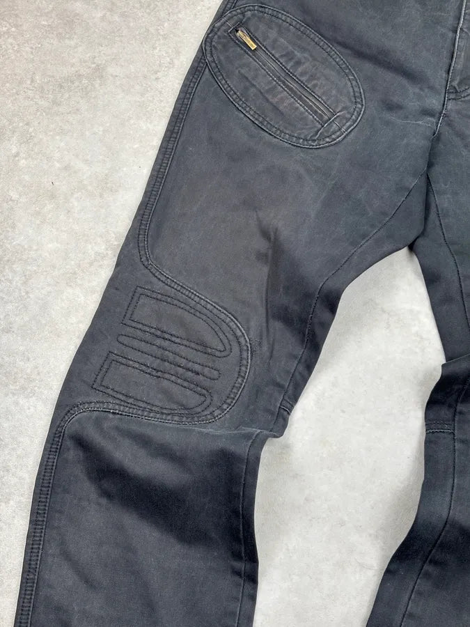 AW2006 Roberto Cavalli Black Biker Denim Jeans YsShqAj 8