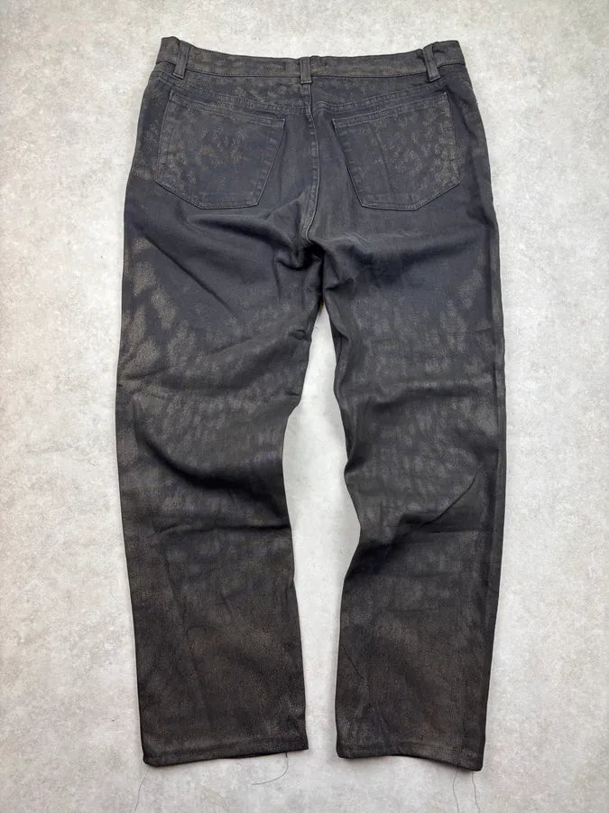 2000s Roberto Cavalli Black Obscure Washed Denim Jeans XnMHmqd 5