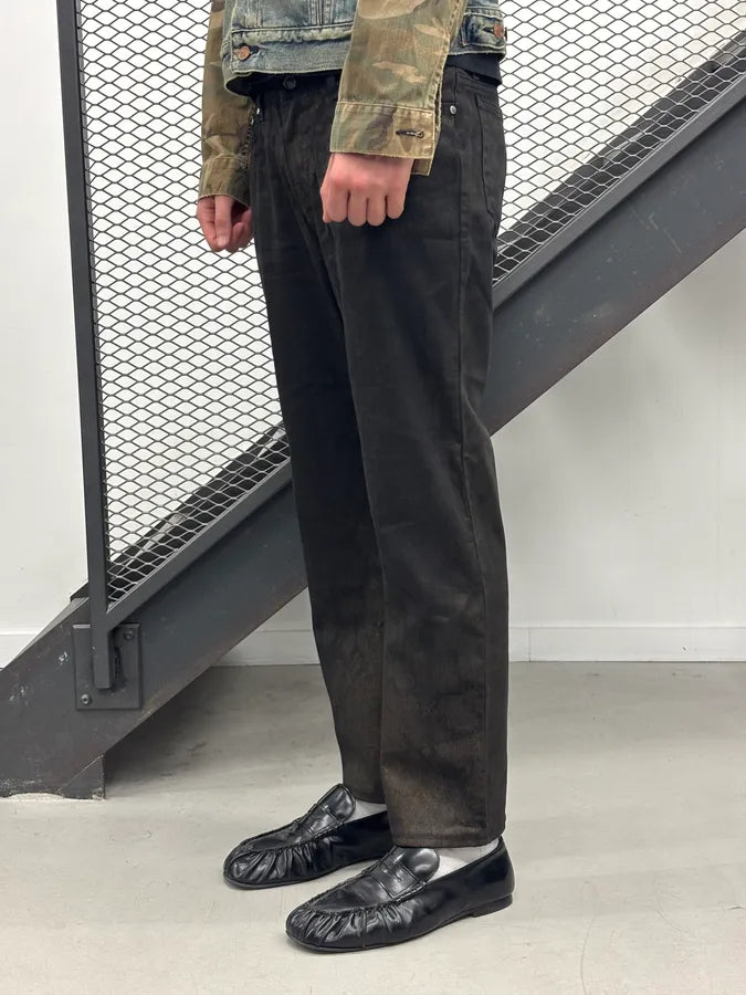 2000s Roberto Cavalli Black Obscure Washed Denim Jeans XnMHmqd 2
