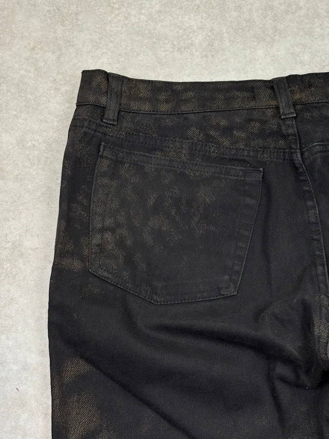 2000s Roberto Cavalli Black Obscure Washed Denim Jeans XnMHmqd 7